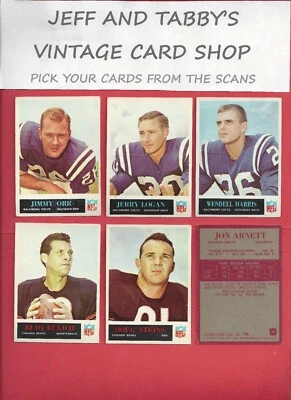 1965 PHILADELPHIA FOOTBALL 1 - 194 / SEE DROP DOWN MENU FOR CARD U WILL RECEIVE - Image 1 of 4