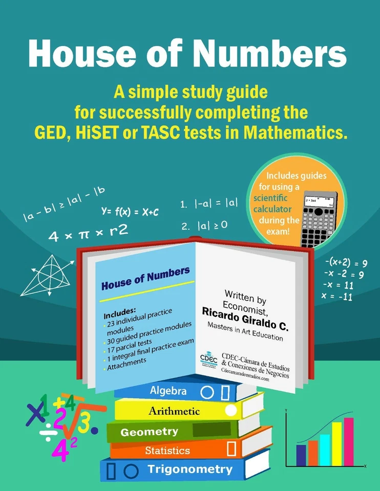Start to prepare for the Math test incl. in the GED, HiSET or TASC exam, today!  - Image 1 of 2