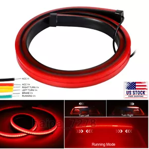 40" Car LED Third 3rd Brake Turn Signal Tail Strip Light Bar Rear Windshield DRL - Bild 1 von 8