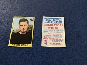 PANINI CALCIATORI 1966-67 ⚽️ ALBERTO GINULFI ROMA 🔴🟠 NUOVA