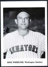 GENE WOODLING~WASHINGTON SENATORS~1961 JAY PUBLISHING TEAM ISSUE PHOTO/PICTURE