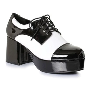 Negro Blanco Gángster 60s 70s Pimp Daddy Disco Bailarín Plataforma Disfraz Zapatos - Imagen 1 de 1