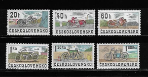 CHECOSLOVAQUIA 1975, SERIE Ivert 2117/22 - MOTOCICLETAS. MNH. - Imagen 1 de 1