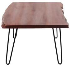 AmeriHome Coffee Table 52" Hair Pin Legs Rectangle Assembly Required Wood Brown