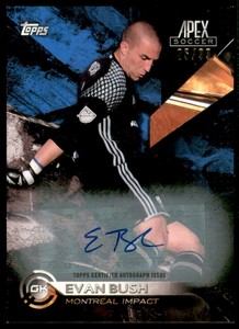 2016 Topps Apex MLS Autographs Blue #55 Evan Bush /99 