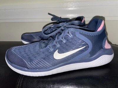 Nike Free RN 2018 Size 7Y AH3457-402 Diffused Navy No Box — 第 1/4 张图片