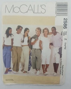 MCCALLS UNISEX DRAWSTRING PANTS 3 LENGTHS SEWING PATTERN 2586 LRG-XLG NEW - Picture 1 of 2