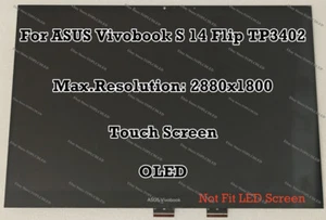 14" ASUS Vivobook S 14 Flip OLED TP3402 2.8K LCD Bildschirm Berühren Panel - Afbeelding 1 van 5
