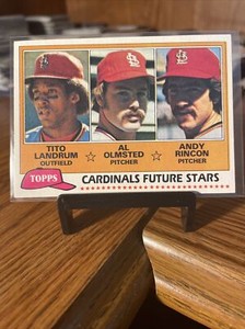 1981 Topps #244 Tito Landrum/Al Olmsted/Andy Rincon RC NM-MT St. Louis Cardinals