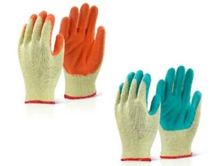 5 10 20 Pairs Click 2000 Latex Grip Palm Builders Gardening Work Gloves - Picture 1 of 3