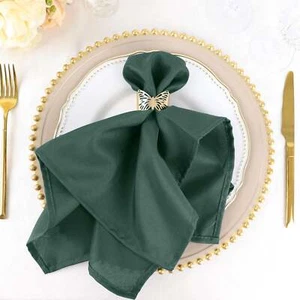 100 pcs 20" Polyester Napkins Wedding Party Table Decorations Supply Wholesale - Picture 1 of 260