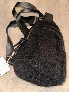 Ah-verzierter schwarzer Sherpa mit goldenem Reißverschluss 2 Fächer Tragetuch - Bild 1 von 7