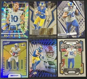 Lote de 6 tarjetas de fútbol americano Cooper Kupp Los Angeles Rams Insert, Prizm, Phoenix y más - Imagen 1 de 6