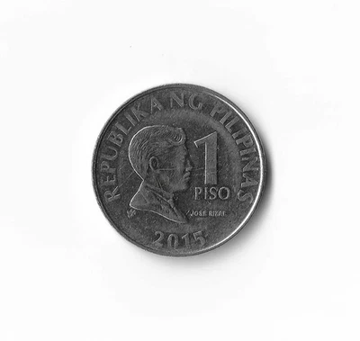 2015 Philippines - 1 Piso - 499 - Nickel Plated Steel - 5.3g - Image 1 of 2