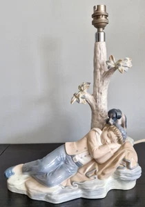 Lladro Zaphir Lamp Boy with Dog | Fully working Beautiful rare piece - Picture 1 of 17
