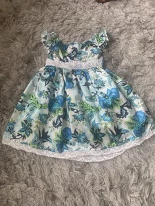Obaibi White Paisley Mix Girls French Designer Dress Age 4 Years New - Picture 1 of 8