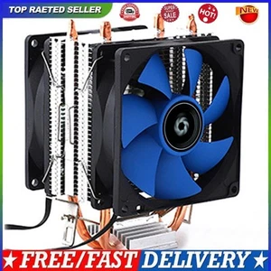 X200 CPU Refroidisseur Radiateur 2 Heatpipe 3Pin Ventilateur Refroidissement pour Intel 1155 (2 Ventilateurs) - Photo 1/11