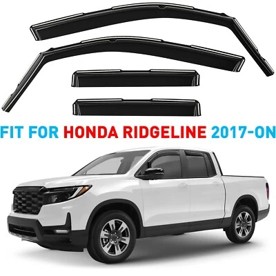 Protectores de lluvia viseras de ventilación para Honda Ridgeline 2017-2025 Foto 1 de 4