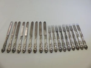 (ref288CG) Cubiertos antiguos inusuales E.M & Co chapados en plata - Imagen 1 de 10