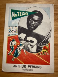 Tarjeta de fútbol americano 1961 NU-Cards Inc. #156 Arthur Perkins - Imagen 1 de 3