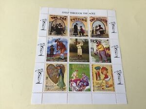 Golf through the ages mint never hinged  stamps sheet Ref 55160