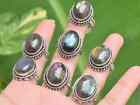 Labradorite Gemstone Wholesale Handmade Rings Lot For Girls Gifts