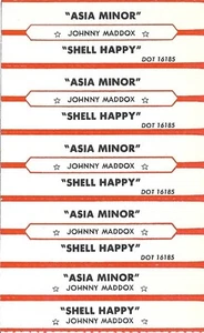 Fünf Jukebox Titelstreifen - Johnny Maddox: "Asia Minor" / "Shell Happy" selten '61 - Bild 1 von 1