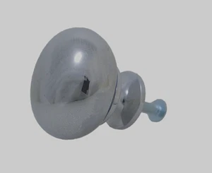 x2) MULBERRY NICKEL KNOB W/ SCREW ~ 30mm - Picture 1 of 2