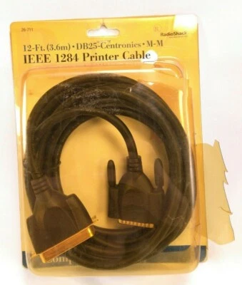 Radio Shack IEEE 1284 Printer cable 12'  FREE SHIP - Image 1 of 3