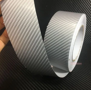 Película adhesiva de vinilo para casa de automóvil con textura 4D de liberación aérea de plata 4D AB - Imagen 1 de 6
