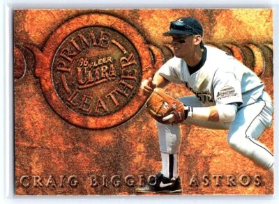 Craig Biggio - 1996 Fleer Ultra Prime Leather Insert #12  - MINT  ASTROS - Image 1 of 2