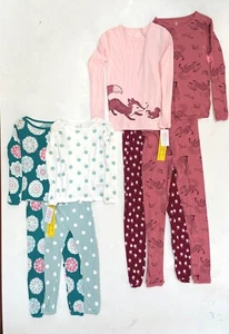 Carter’s Girls or Just One You, 2-4 PC Snug Fit Long Sleeve Pajama Sets 5-10 NWT - Picture 1 of 7