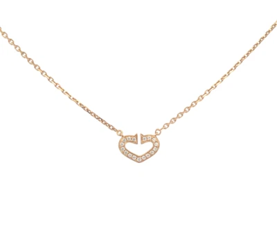 Collar Cartier C Corazón de Cartier Oro Amarillo 18K con Pavé de Diamantes 15.5" Foto 1 de 4