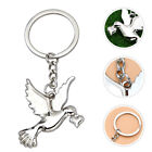  2pcs Keyrings Pigeon Key Chains Rings Doves Keychain Peace Doves Hanging