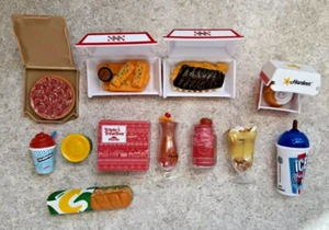 Mini Brands Fast Food Restaurant Lot 12 Pieces Subway, Hardees, TGI Fridays - Picture 1 of 3