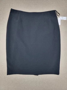 NEW Dressbarn Jones Studio Separates Black Stretch A-line Pencil Skirt Womens 14 - Picture 1 of 9