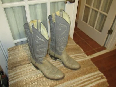Vintage Women's Larry Mahan LML4063 Gray Leather Cowgirl Western Boots size 7 B - Image 1 of 4