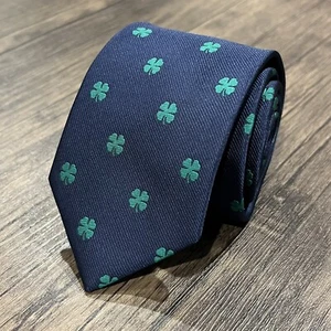 Clover Pattern Tie For Men Fancy Gift Shamrocks Necktie - Picture 1 of 5
