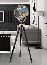 Nautical Spotlight Floor Lamp Handmade Tripod Stand Home & Office Conner Decor