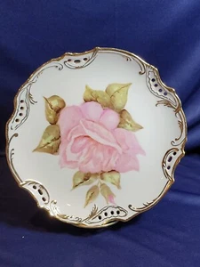 VTG CHINA HAND PAINTED DECORATIVE FLORAL PLATE 8.5 in - Picture 1 of 7