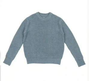 COCO BLANC BOYS POWDER BLUE L/S CREWNECK BULKY RIB KNIT CHUNKY PULLOVER SZ 5 $66 - Picture 1 of 2