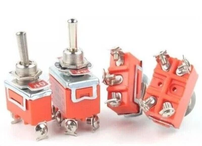 Toggle Switch Latching Locking Metal ON/OFF 2 4 6 Pin Terminal 15A 250V Rocker - Image 1 of 4