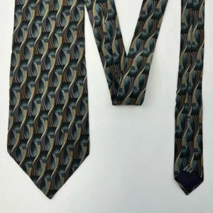 Cocktail Collection Mens Tie Necktie Multicolor 100% Silk Wide Abstract Classic - Picture 1 of 11