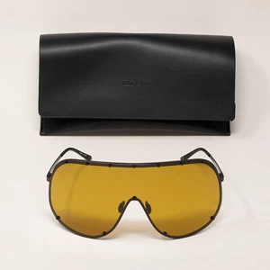 Rick Owens Shield Sonnenbrille schwarz Bügel/grün - Bild 1 von 8