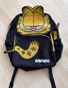 Oryginalny plecak vintage Garfield czarny żółty lata 80. 90. bardzo zadbany dzieci młodzież