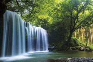 Yanoman 1000 pieces Jigsaw Puzzle Soothing Water Curtain Nabe-ga-taki ‎10-1349 - Picture 1 of 2