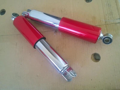 Pair Yamaha 100 L2 YL2 YLCM L2G Rear Cushion Assy Shock Absober Suspension Red - Image 1 of 4