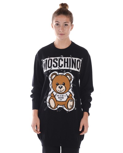 Vestito Moschino Dress A I Lana MADE IN ITALY Donna Nero V04935501 1555