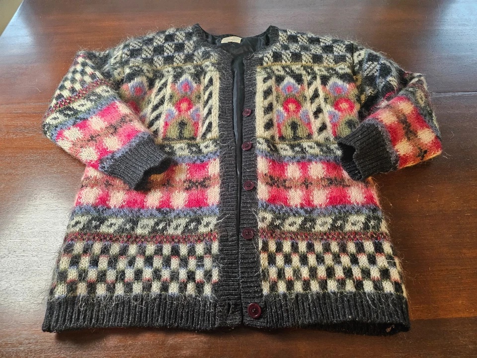 Vintage Susan Bristol Sweater Cottage Mohair Wool Button Cardigan Womens L - Image 1 of 4