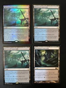 MTG- Drowned Catacomb x4 (One is FOIL) - Picture 1 of 1